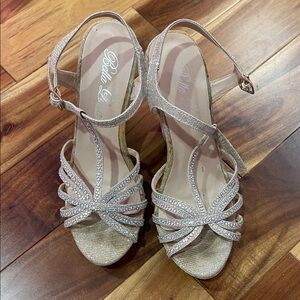 Gold Strappy Women's Sandals